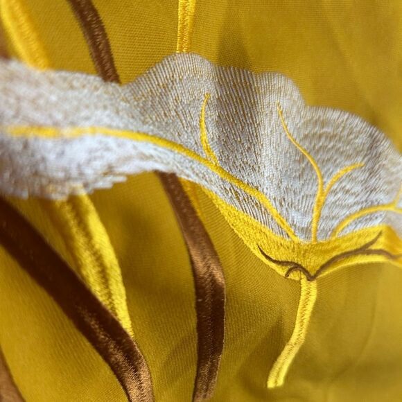 Golden Embroidered Women's Long Blouse L - Picture 12 of 16